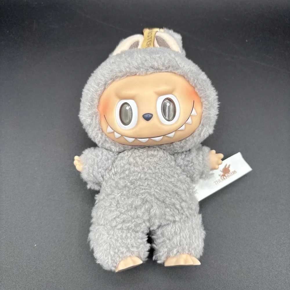 POP MART Labubu The Monsters Exciting Macaron Plush Pendant Sesame Bean w/ Card